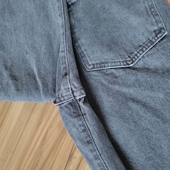 WeWoreWhat Icon Rigid Ultra High Waist Straight Leg Jeans in Grey - Picture 11 of 13